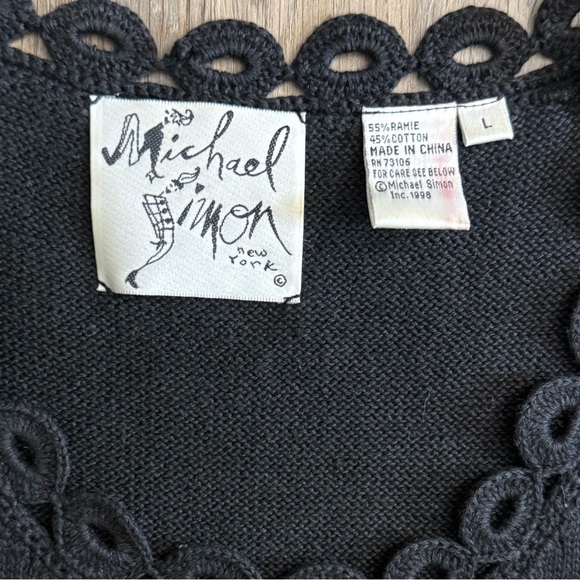 VTG Michael Simon • Crochet Knit Midi Dress - Picture 9 of 9